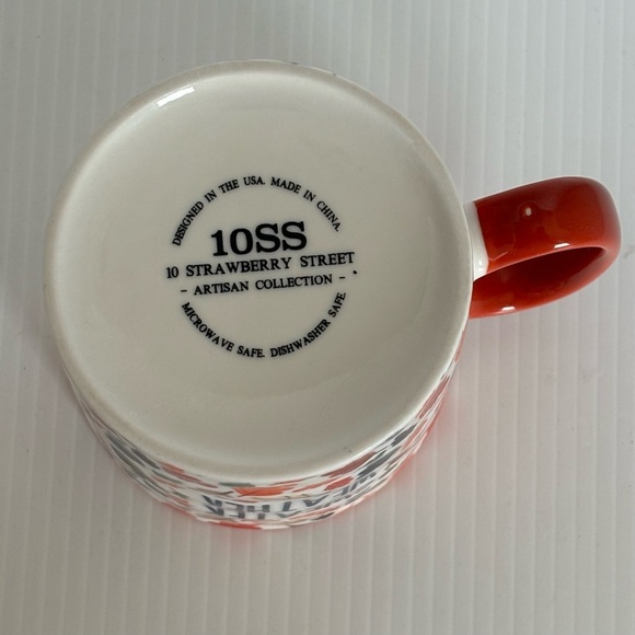 10 Strawberry Street Sweater Weather Ceramic Mug Fall Winter Leaves 14 oz Cup - Picture 6 of 8